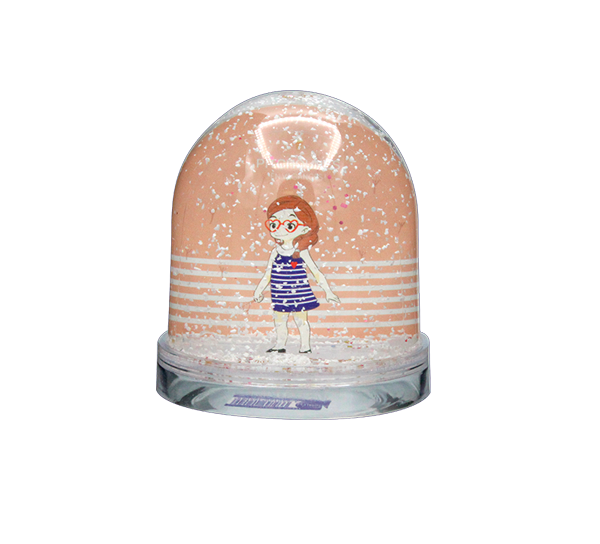 BOULE A NEIGE ALICE PM TRANSPARENT