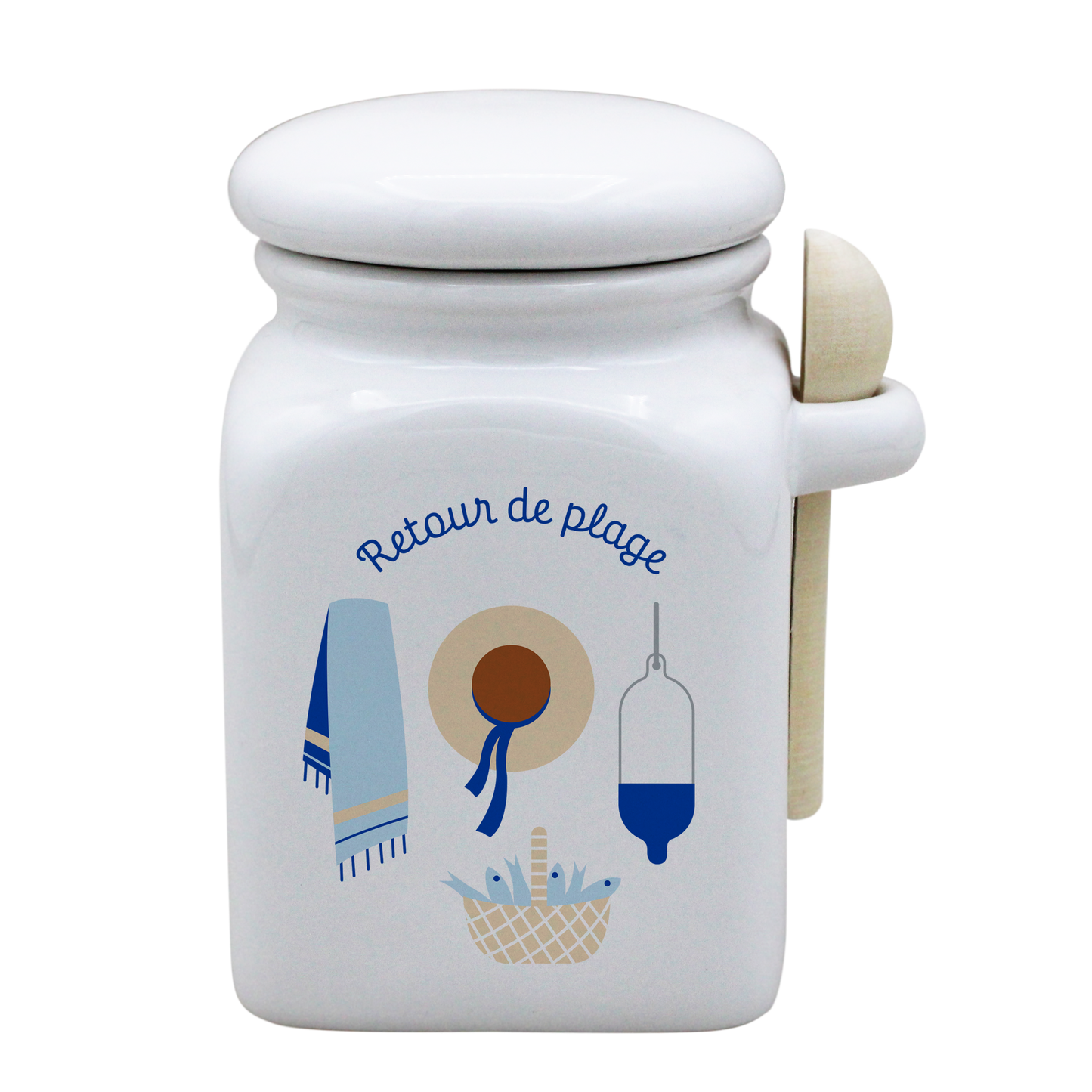 POT BLANC MM COUV. BLANC+CUIL. BOIS-RETOUR DE PLAGE LA PETITE EMI