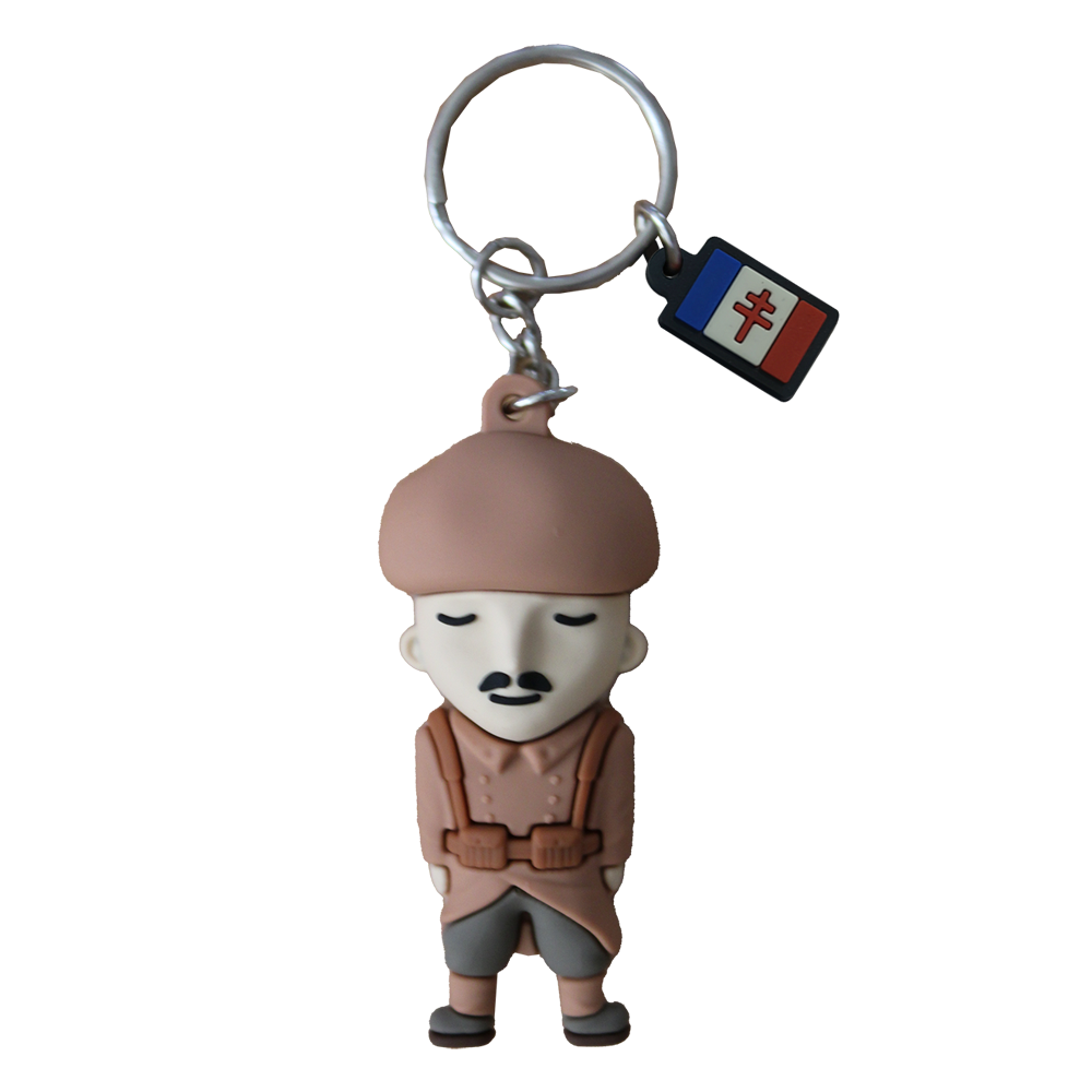 PORTE CLES SILICONE SOLDAT FRANCAIS