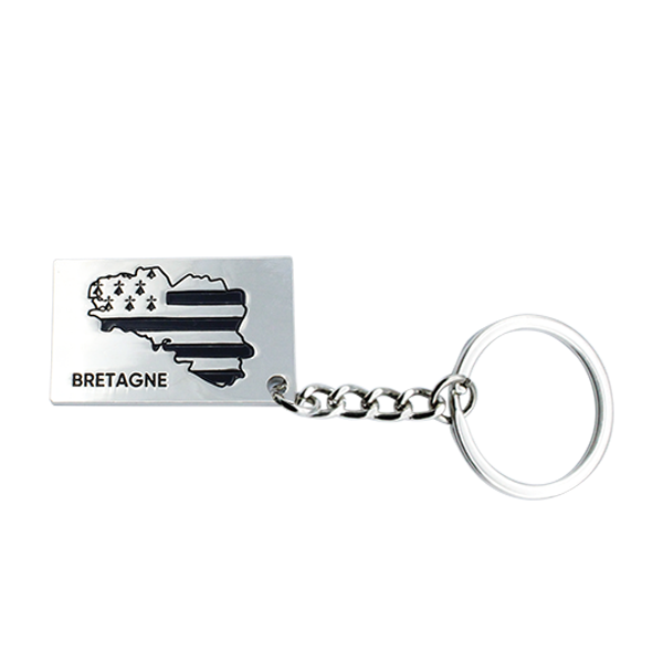 PORTE CLES METAL CARTE BRETAGNE