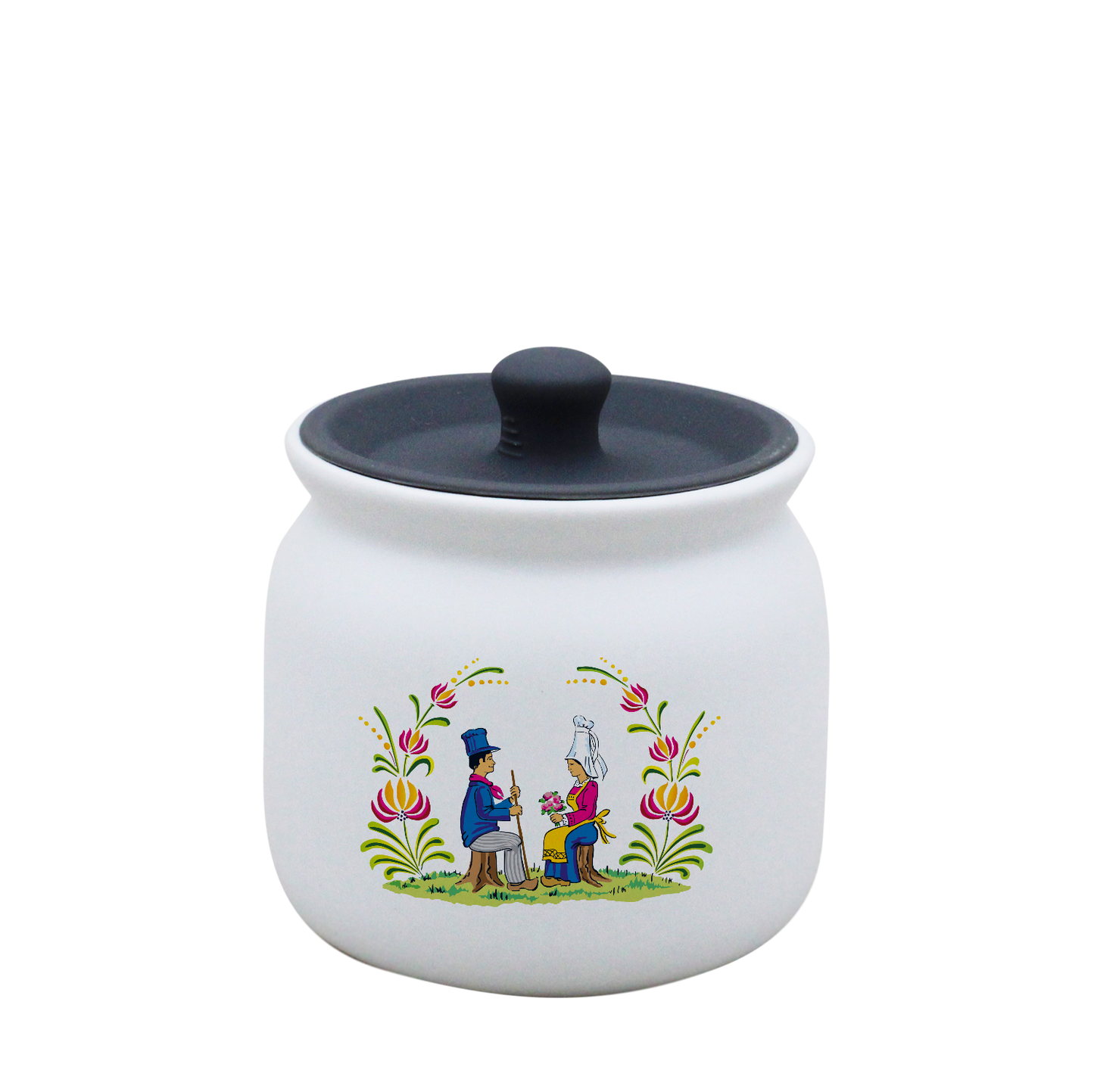 POT BLANC PM COUV. SILICONE GRIS-RENOR