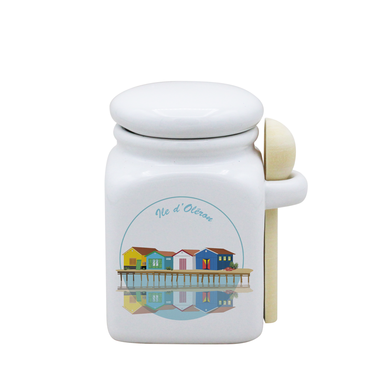 POT BLANC PM COUV. BLANC+CUIL. BOIS-CABOLERO