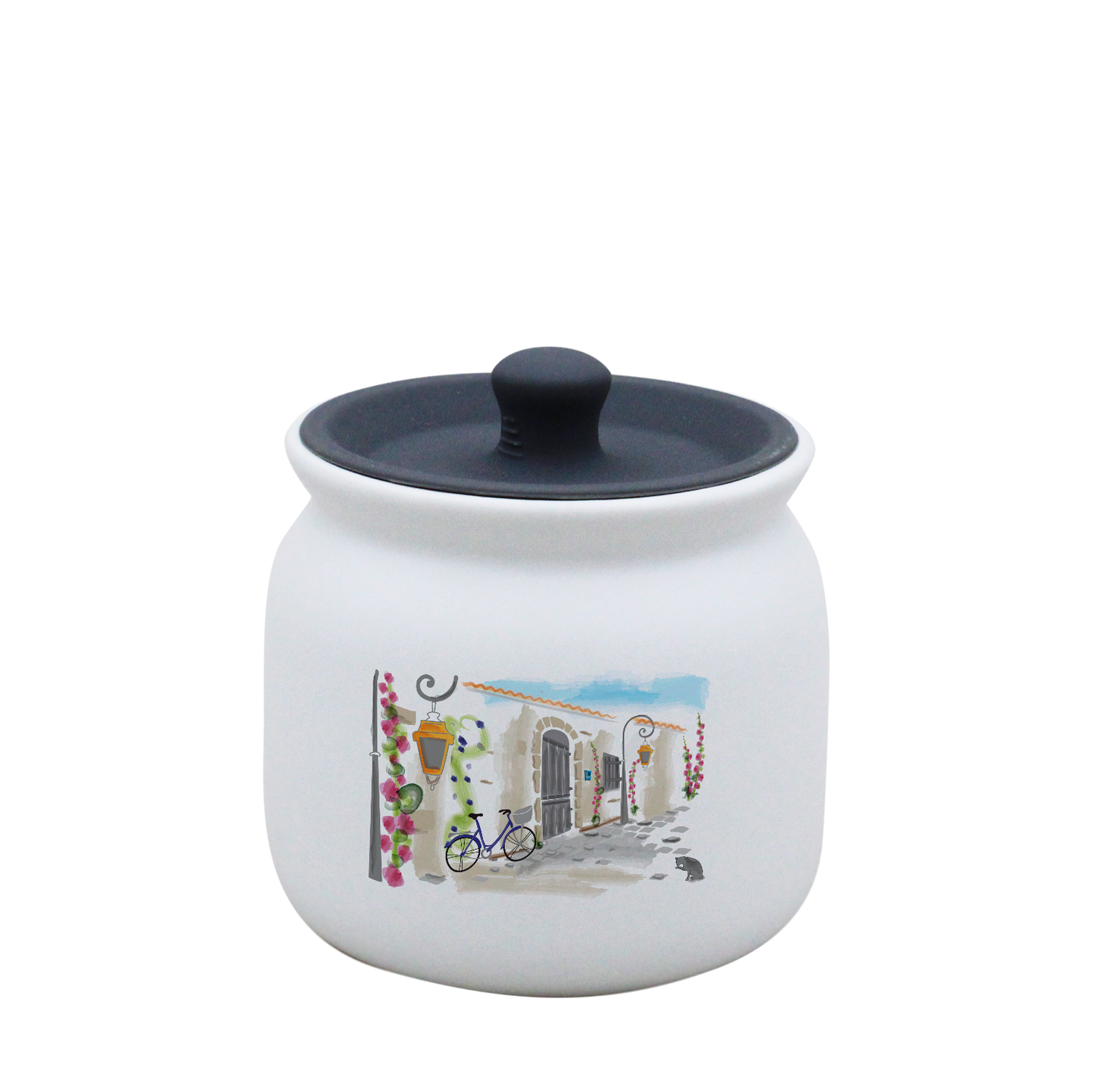 POT BLANC PM COUV. SILICONE GRIS-RUATL