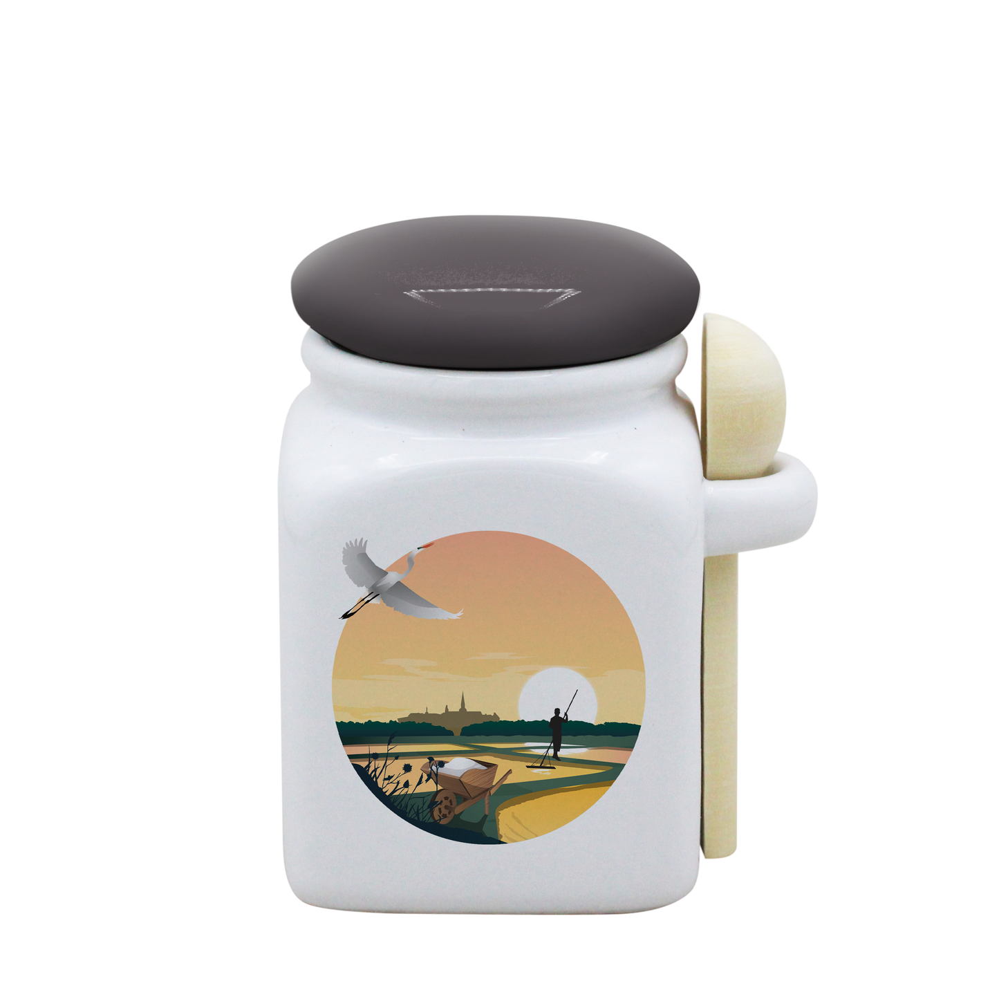 POT BLANC PM COUV. GRIS+CUIL. BOIS-MARHERON