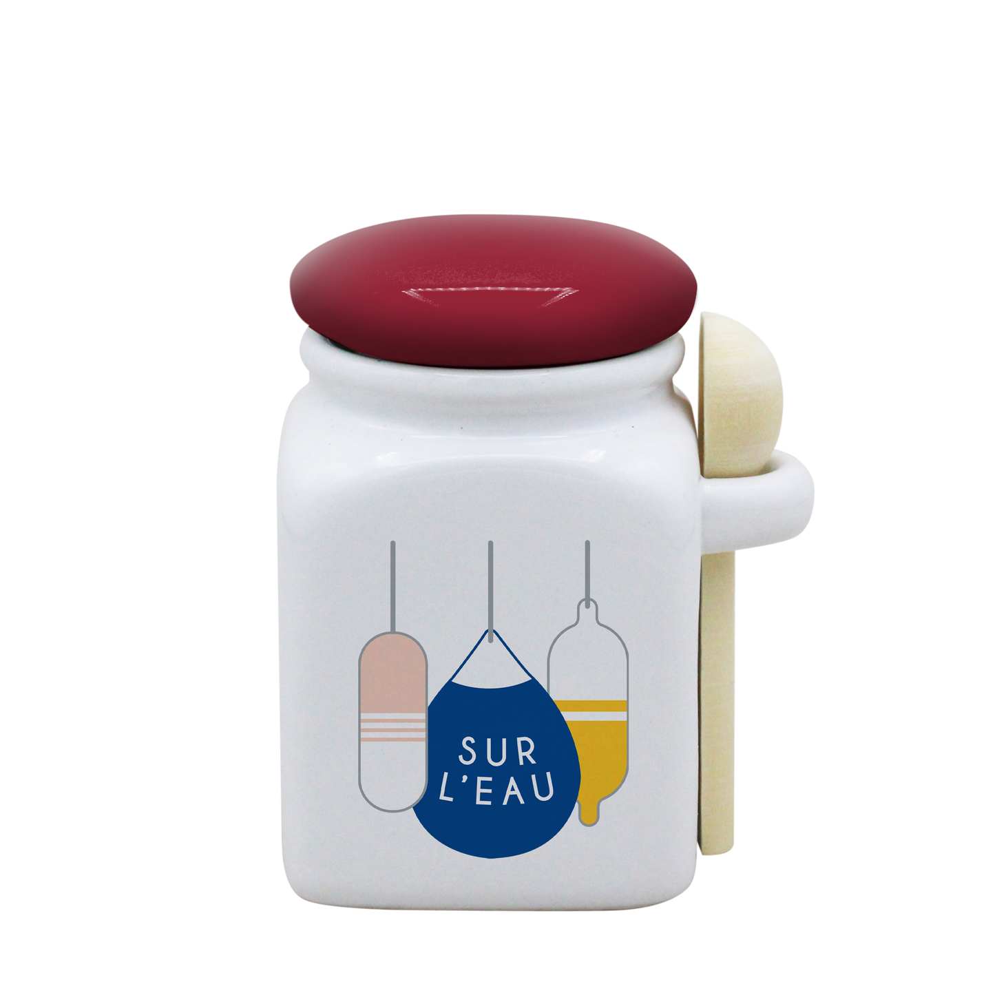 POT BLANC PM COUV. ROUGE+CUIL. BOIS-BOUEE SUR L'EAU LA PETITE EMI