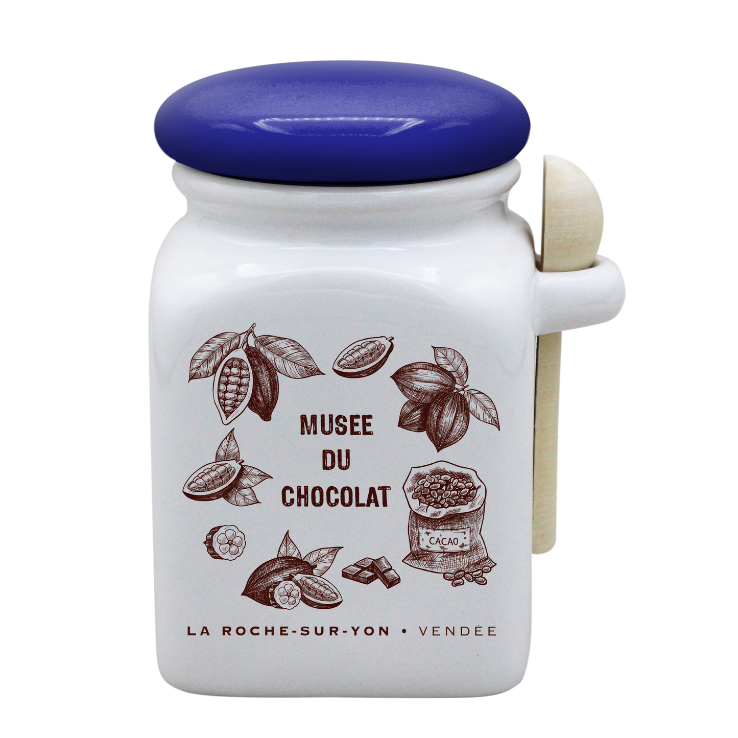 POT BLANC MM COUV. BLEU +CUIL. BOIS-GELEN