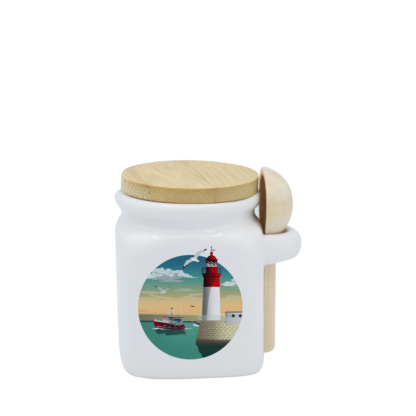 POT BLANC MINI COUV. BAMBOO+CUIL. BOIS-PHARECHA