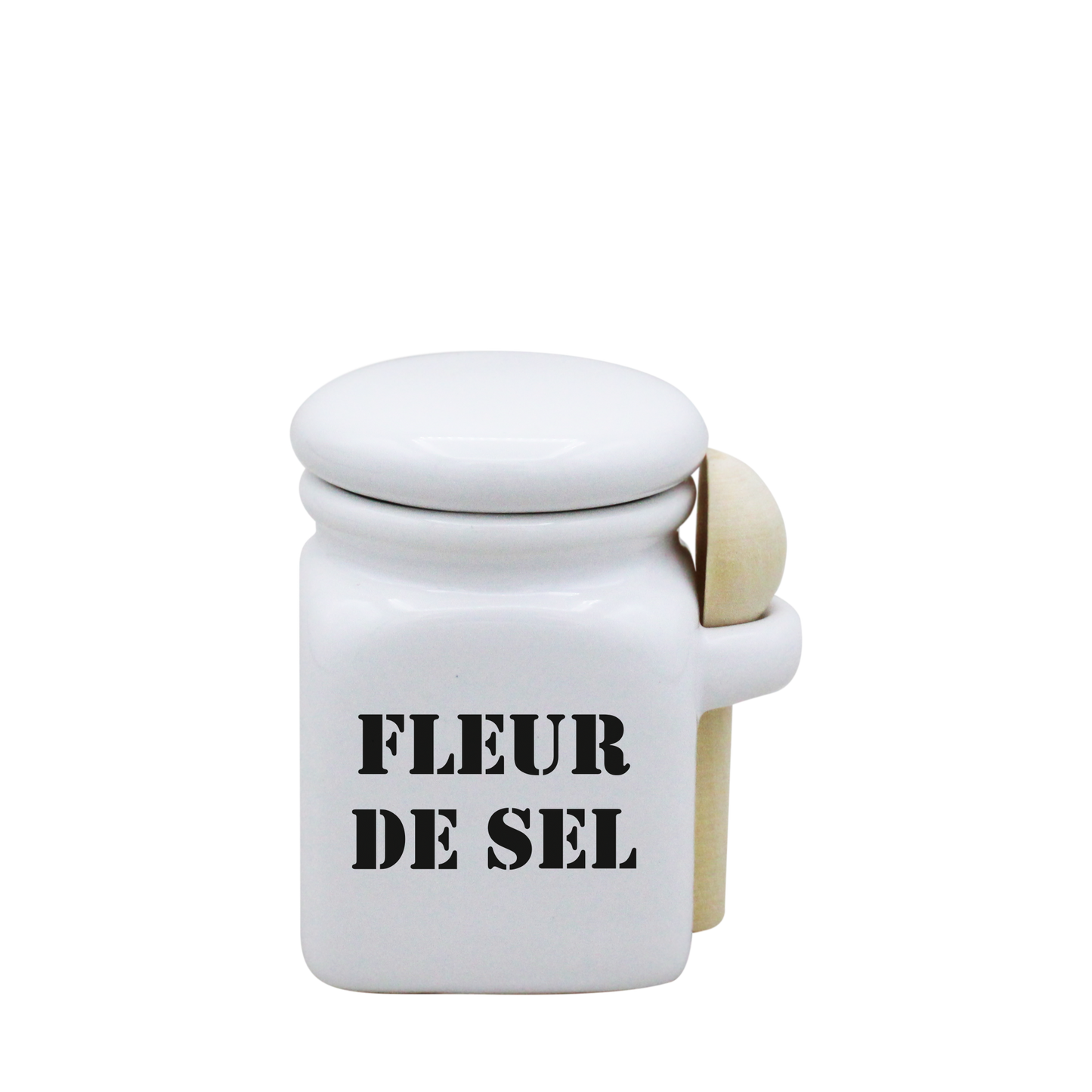 POT BLANC MINI COUV. BLANC+CUIL. BOIS-FLSEL