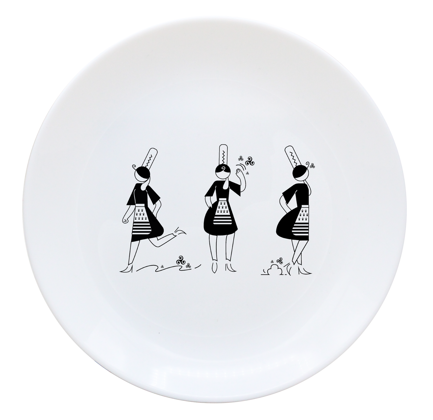 ASSIETTE DESSERT 19cm LUMINARC-ARMELLE BIGOUDENE 3 PICTOS