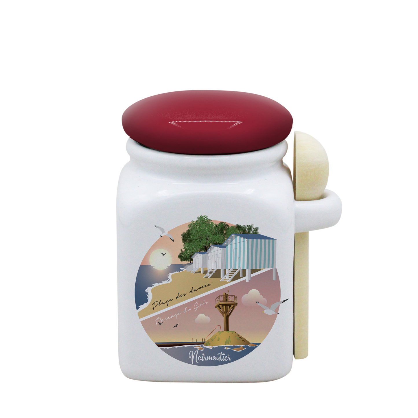 POT BLANC PM COUV. ROUGE+CUIL. BOIS-PLAPASS