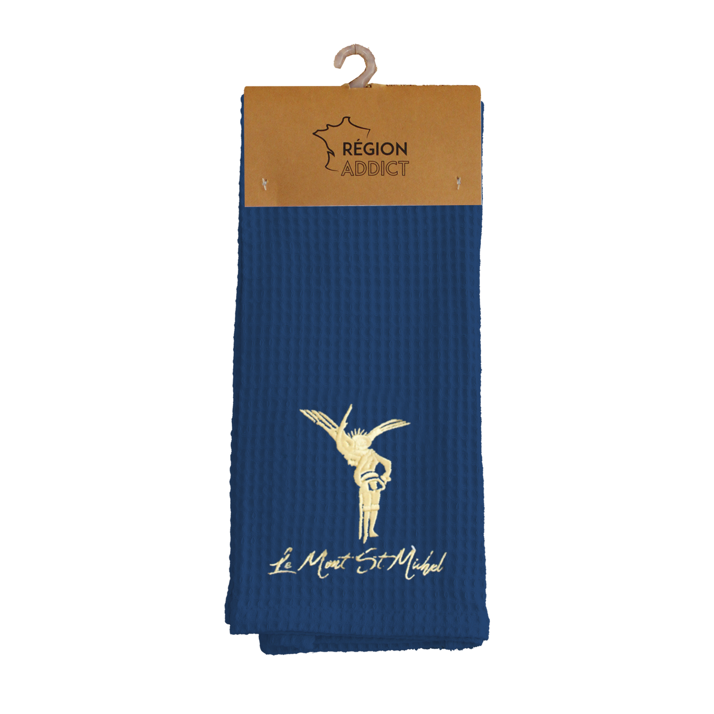 TORCHON NID D'ABEILLE ARCANGE MSM BLEU MARINE
