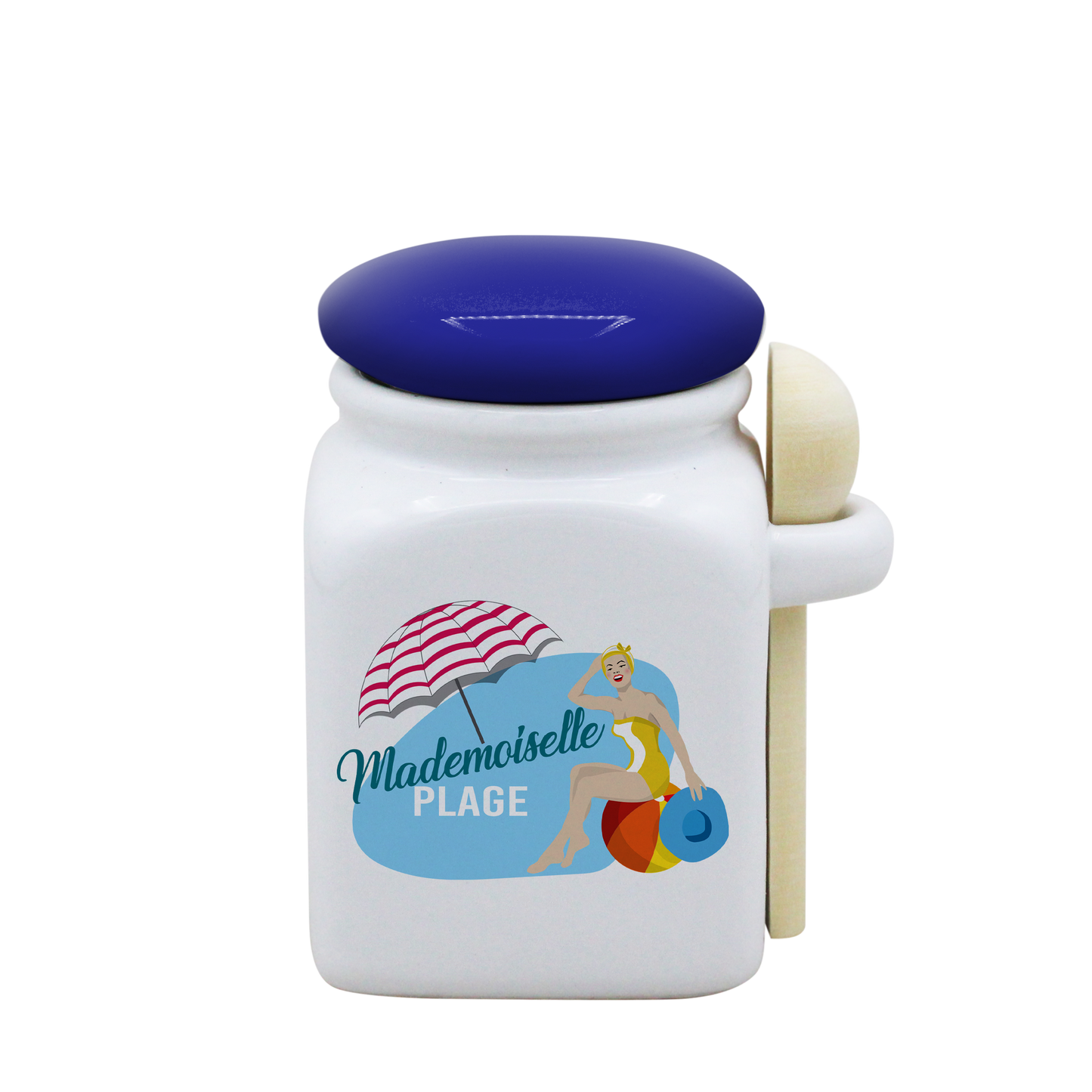 POT BLANC PM COUV. BLEU+CUIL. BOIS-MAPLAJ