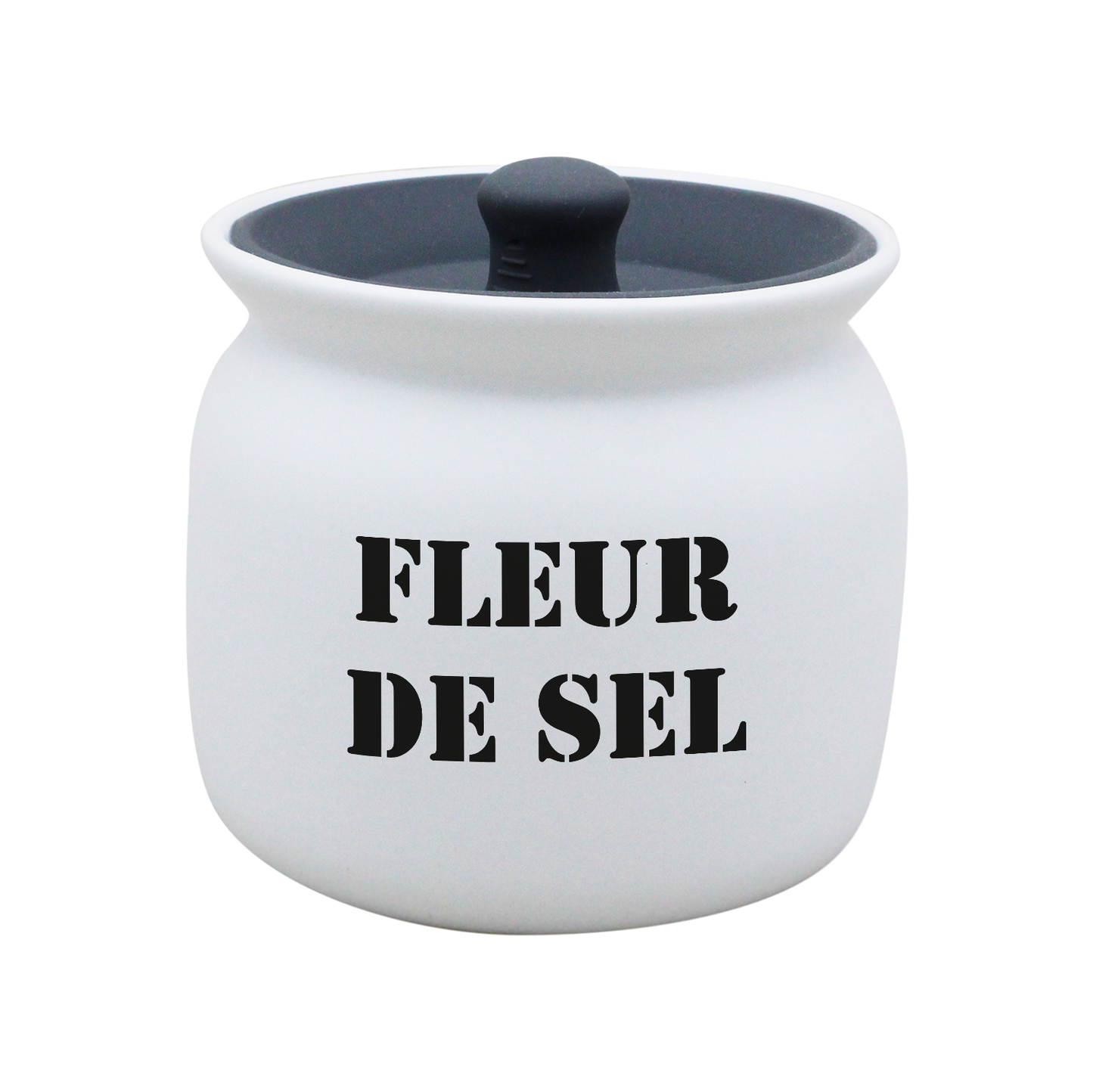POT BLANC GM COUV. SILICONE GRIS -FLSEL
