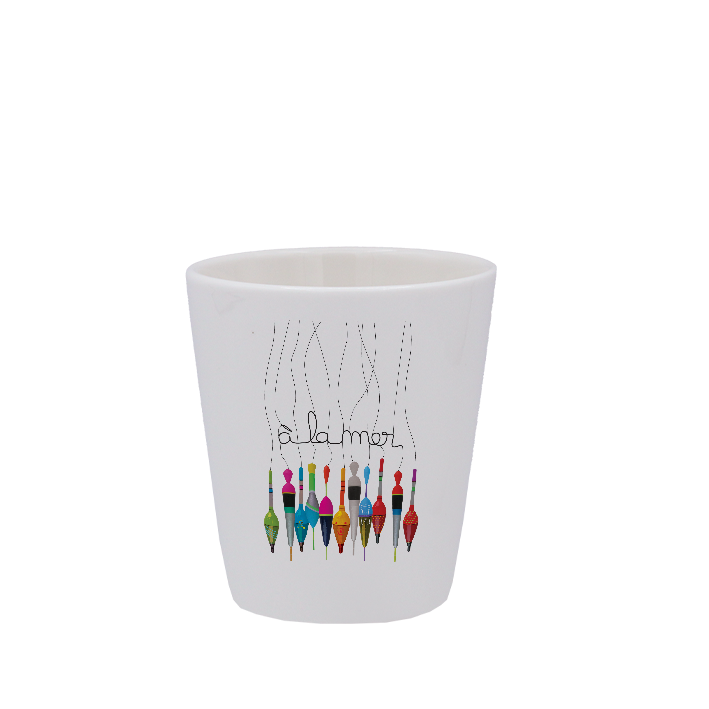 TASSE ESPRESSO BLANCHE S/ANSE - A LA MER RETRO