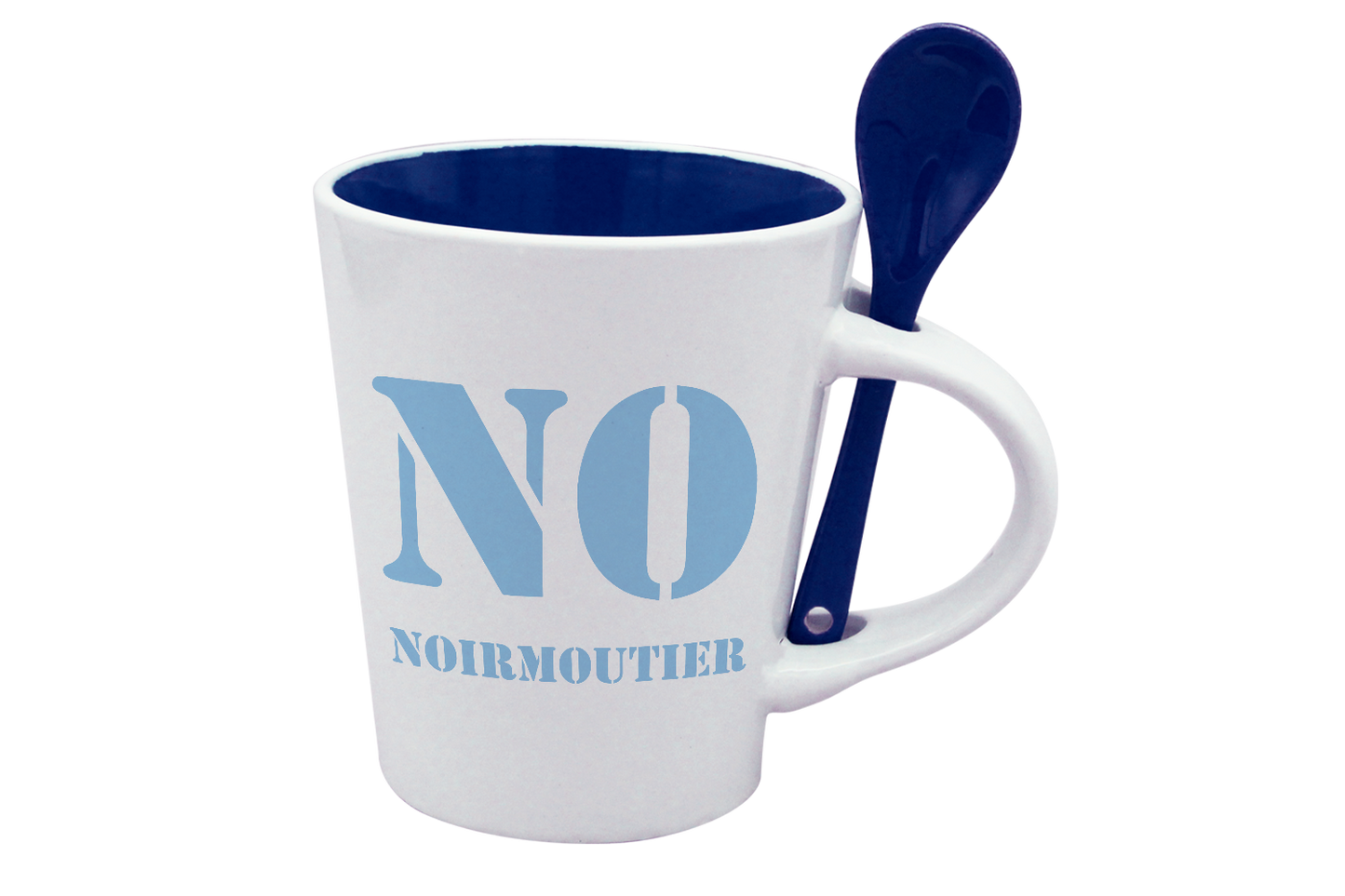 MUG CUILLERE BLANC INT. BLEU-NOIRNOT