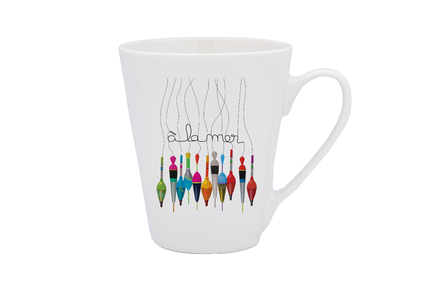 MUG CONIQUE BLANC - A LA MER RETRO