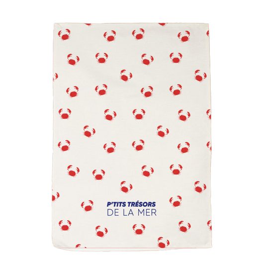 TORCHON P'TITS TRÉSORS DE LA MER CRABES