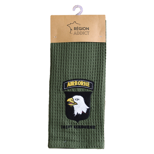 TORCHON NID D'ABEILLE AIRBORNE KAKI