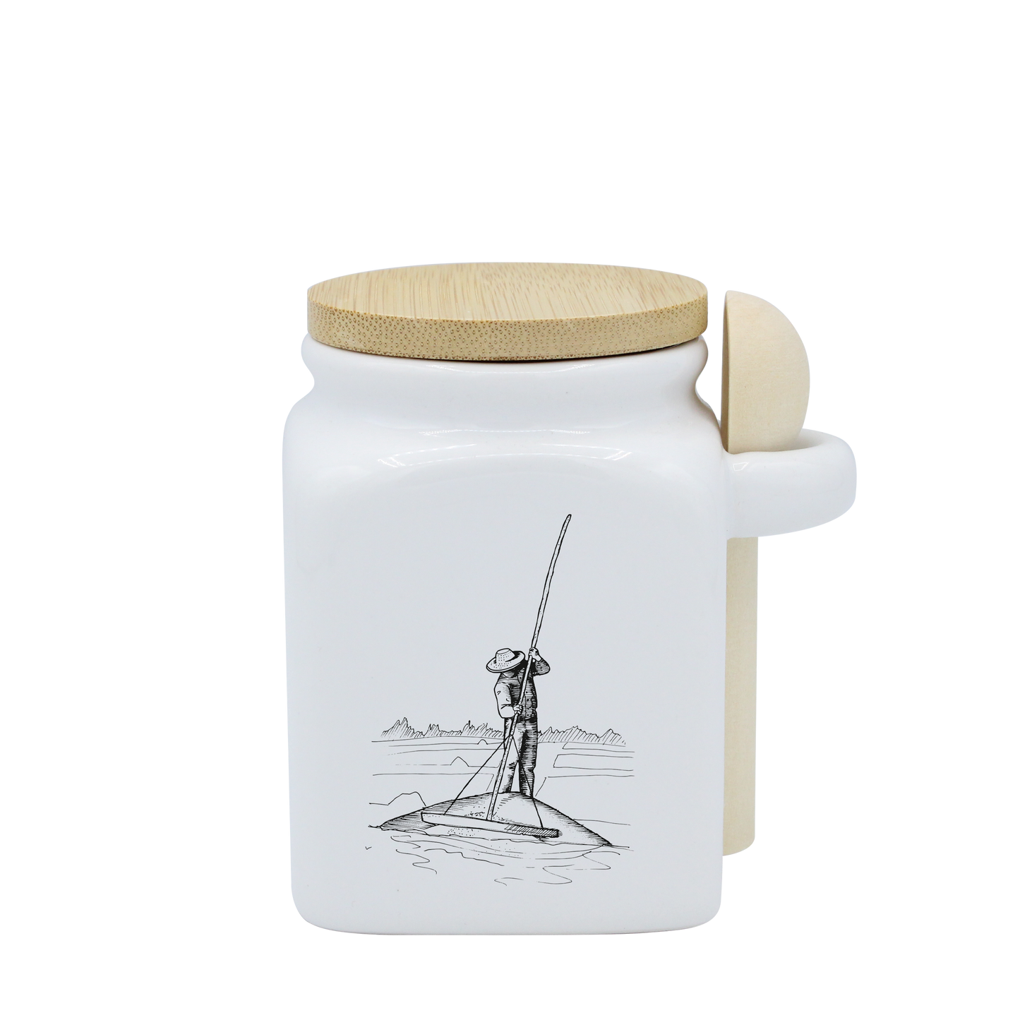POT BLANC PM COUV. BAMBOO+CUIL. BOIS-PALUA