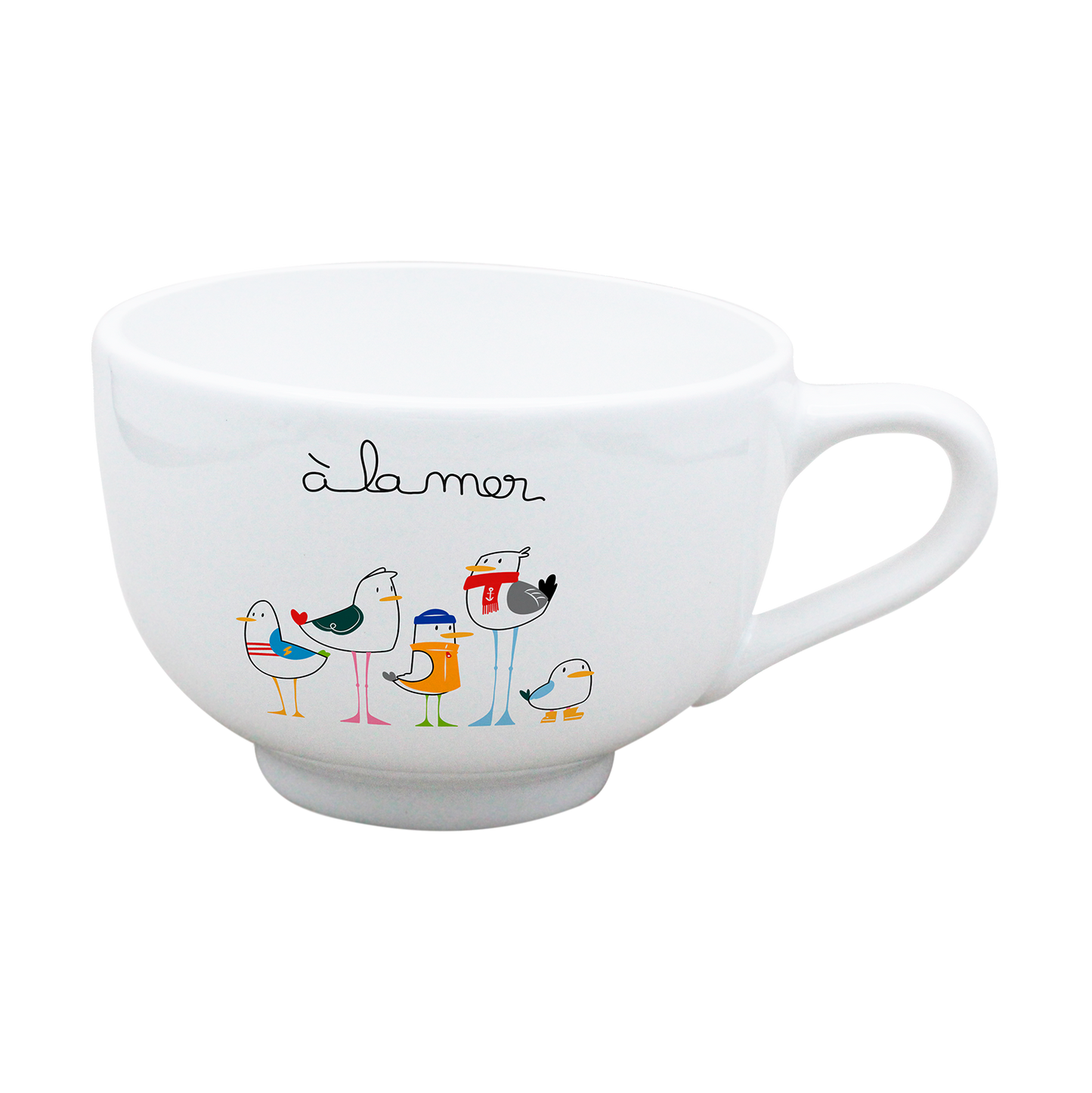 BOL JUMBO BLANC-A LA MER MOUETTES