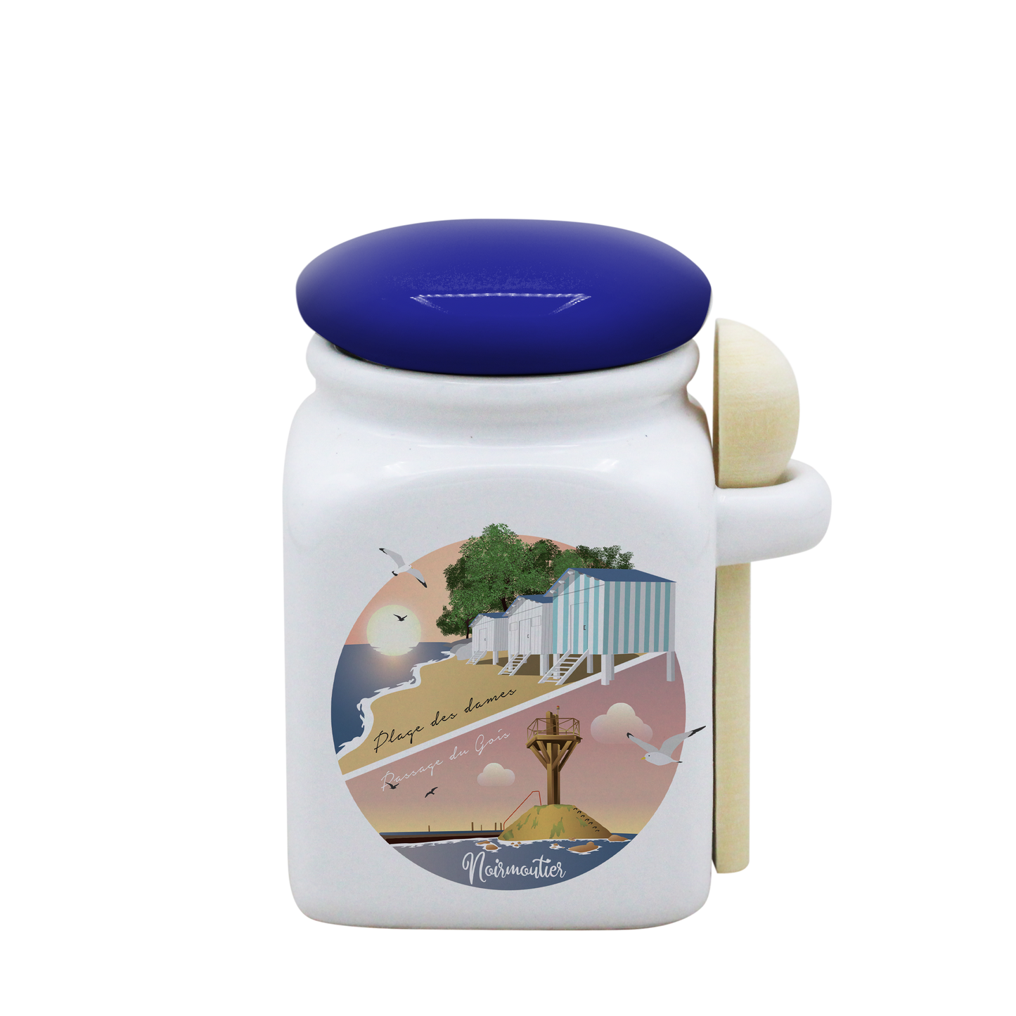 POT BLANC PM COUV. BLEU+CUIL. BOIS-PLAPASS