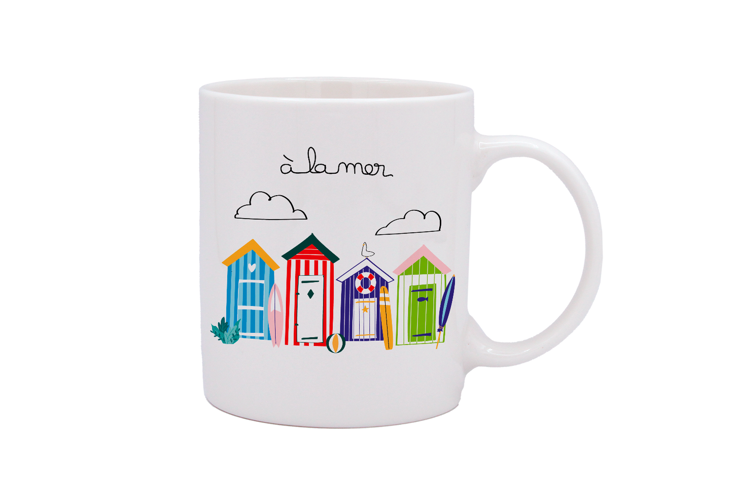 MUG DROIT BLANC - A LA MER CABINES