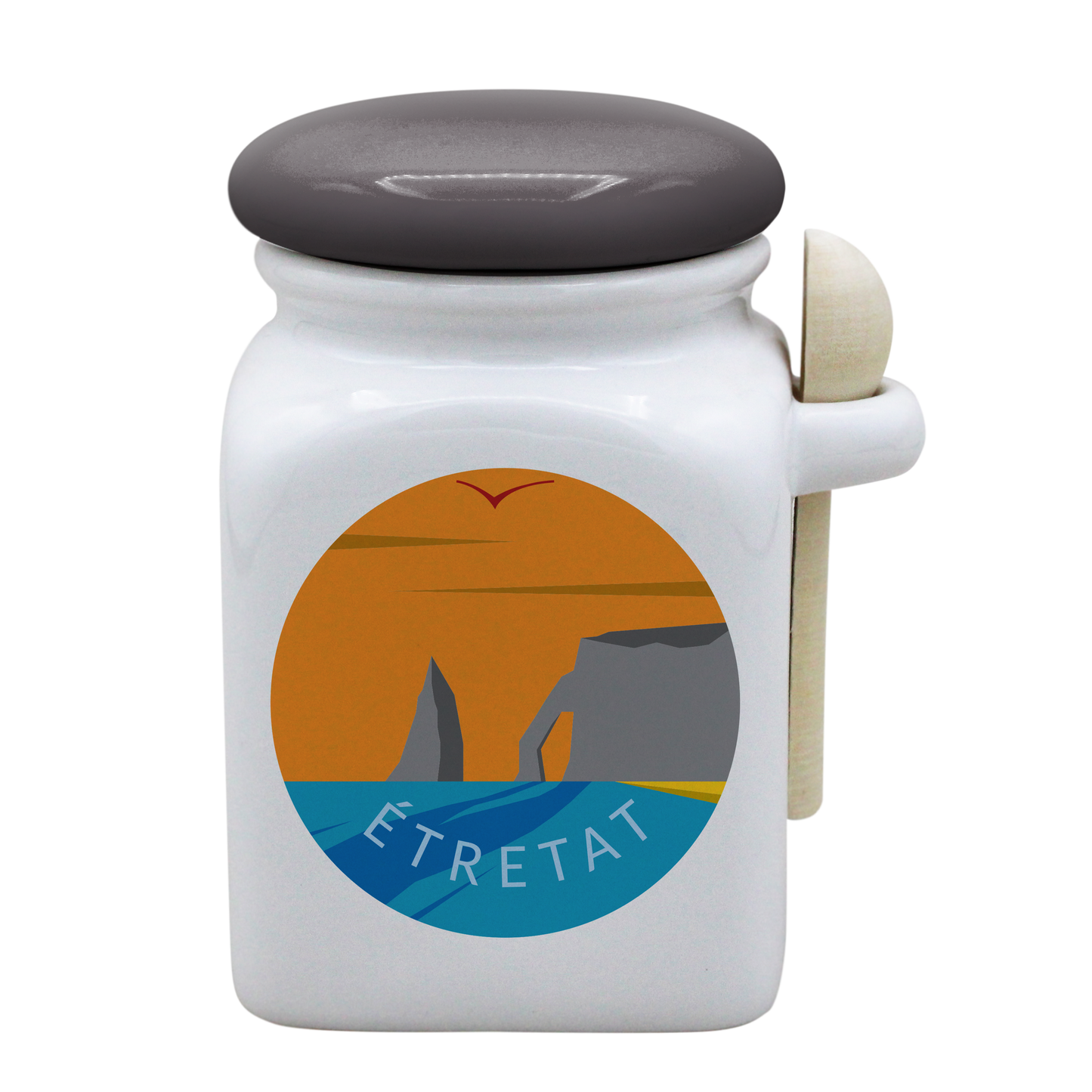 POT BLANC MM COUV. GRIS +CUIL. BOIS-SPECALVA