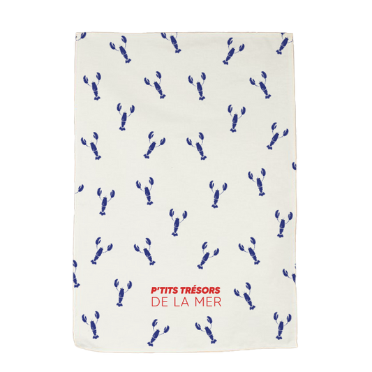 TORCHON P'TITS TRÉSORS DE LA MER HOMARD