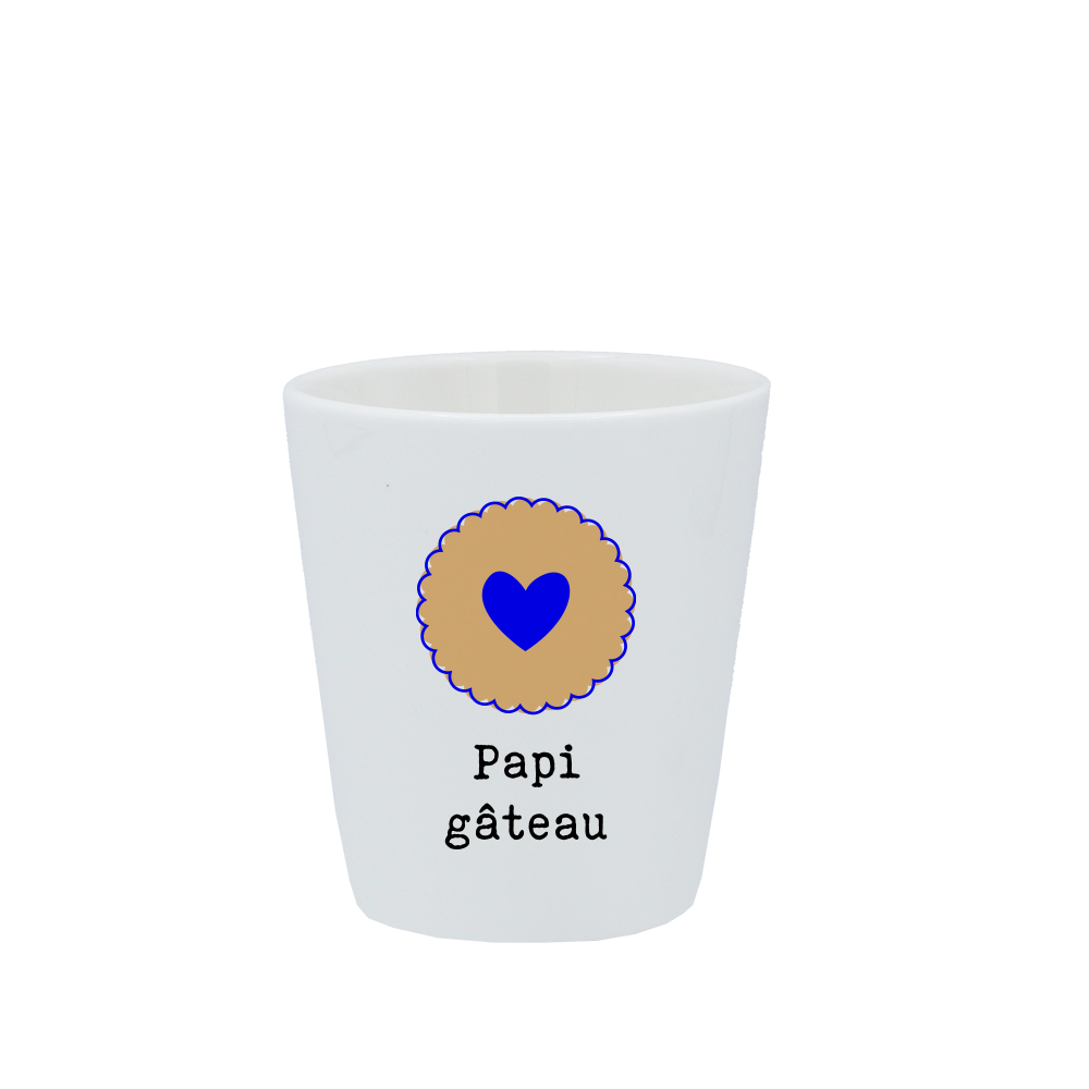 TASSE ESPRESSO BLANCHE S/ANSE - Papi Gateau