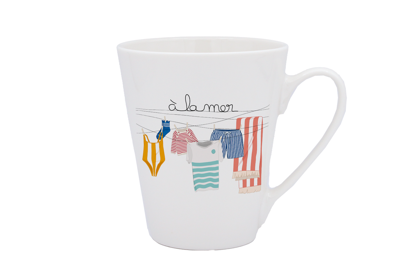 MUG CONIQUE BLANC-TRILINGE