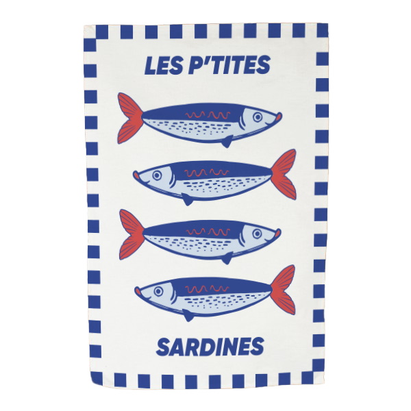 Torchon Les p'tites sardines