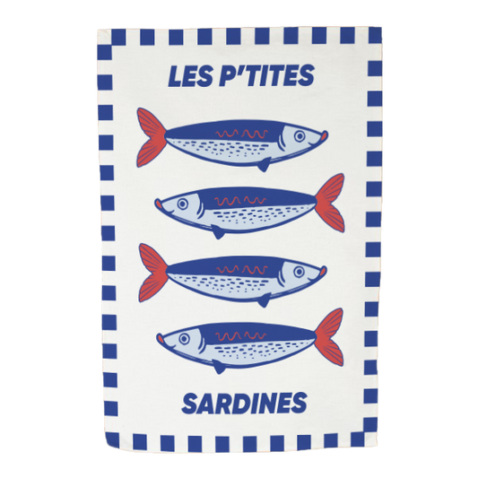TORCHON LES P'TITES SARDINES