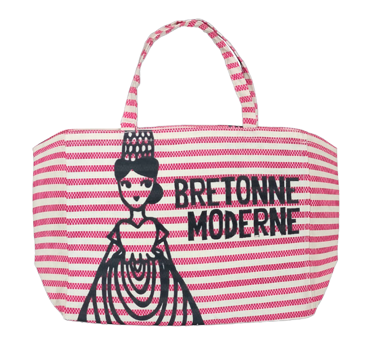 SAC DE PLAGE BRETONNE MODERNE ROSE
