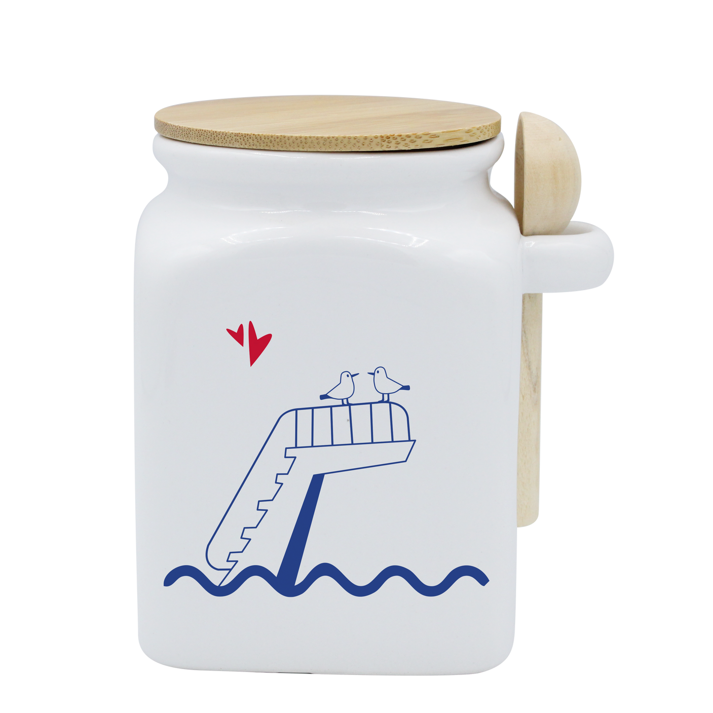 POT BLANC MM COUV. BAMBOU+CUIL. BOIS-BOUEE SUR L'EAU LA PETITE EMI