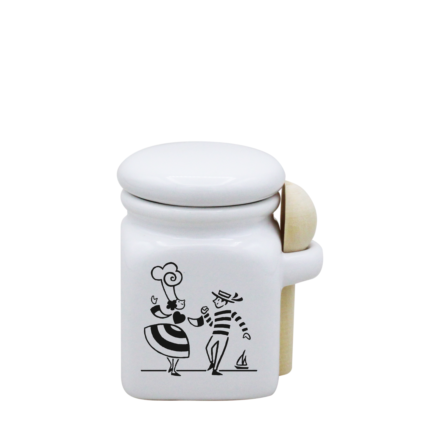 POT BLANC MINI COUV. BLANC+CUIL. BOIS-LDANS