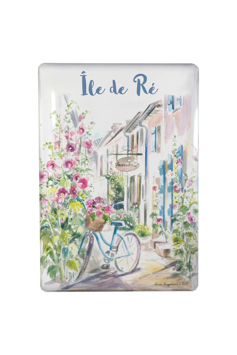 MAGNET ILE DE RE AQUARELLE VILLE