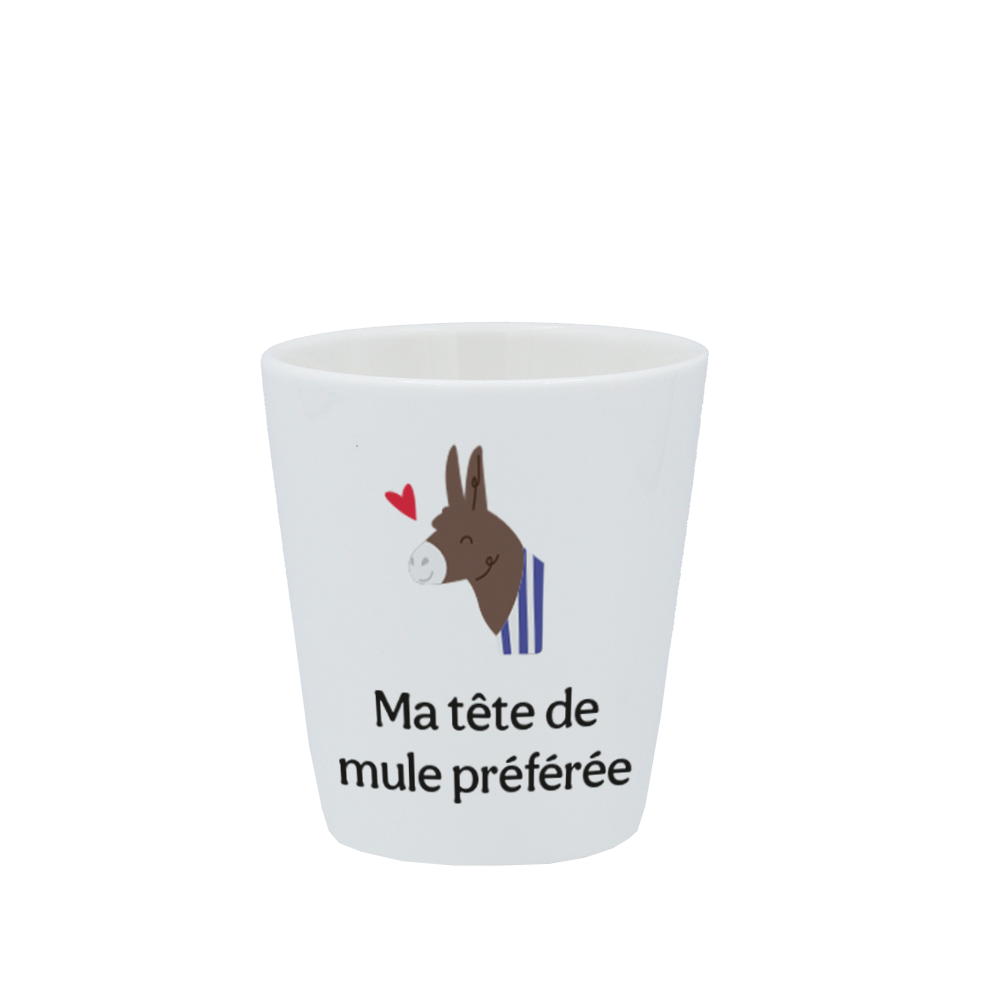 TASSE ESPRESSO BLANCHE S/ANSE - MULE PREFEREE