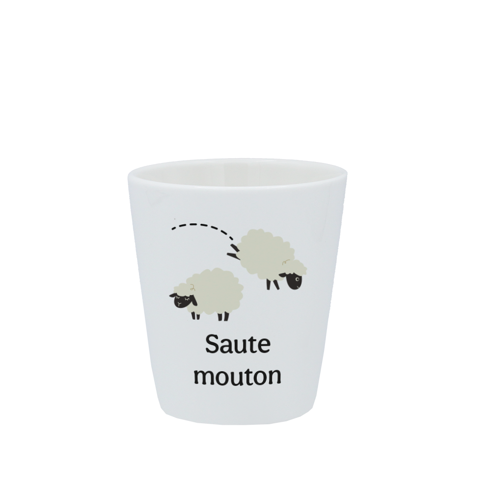 TASSE ESPRESSO BLANCHE S/ANSE - SAUTE MOUTON