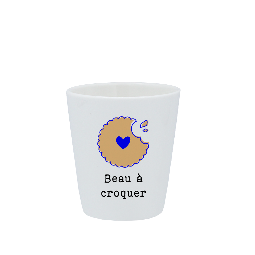 TASSE ESPRESSO BLANCHE S/ANSE - Beau à Croquer