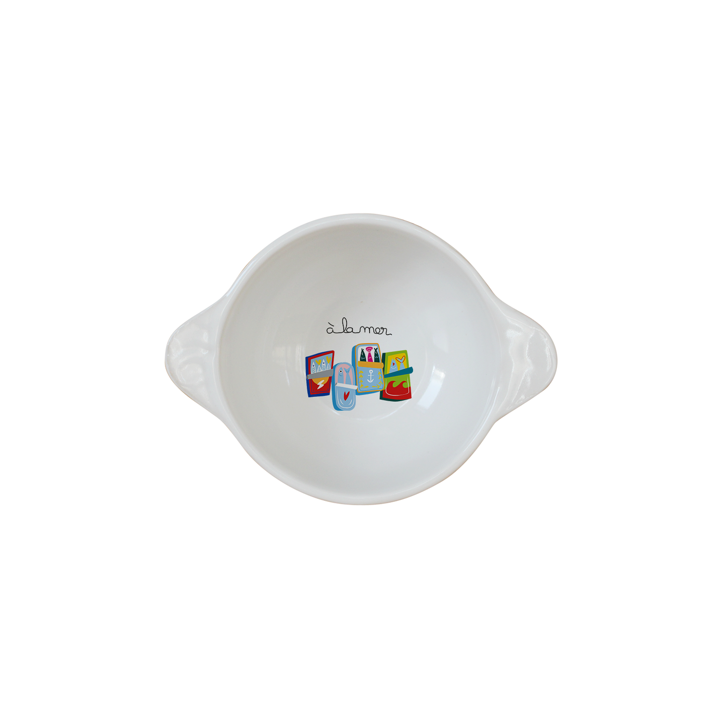 MINI BOL A OREILLES BLANC-A LA MER SARDINES