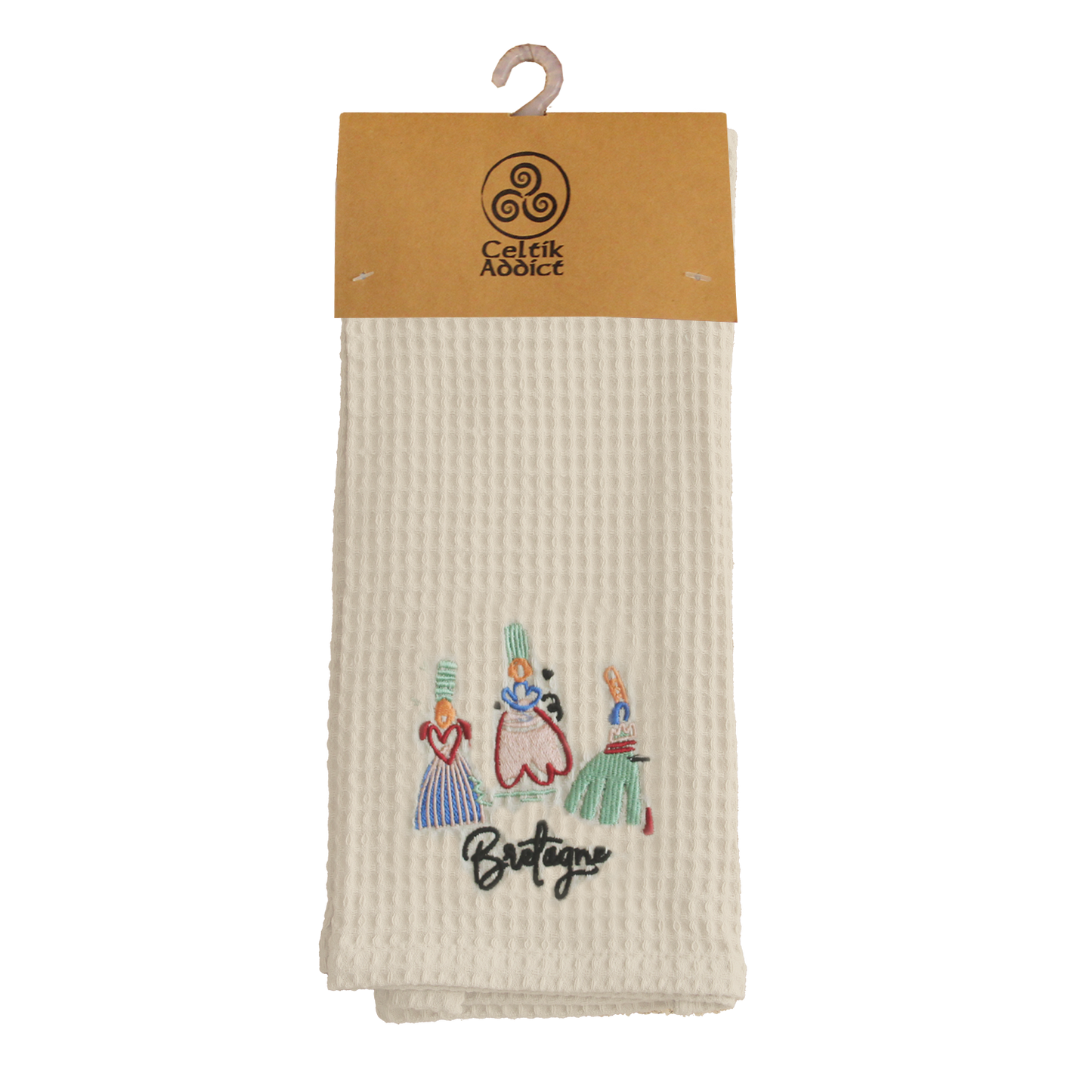 TORCHON NID D'ABEILLE MEMPHIS CREME