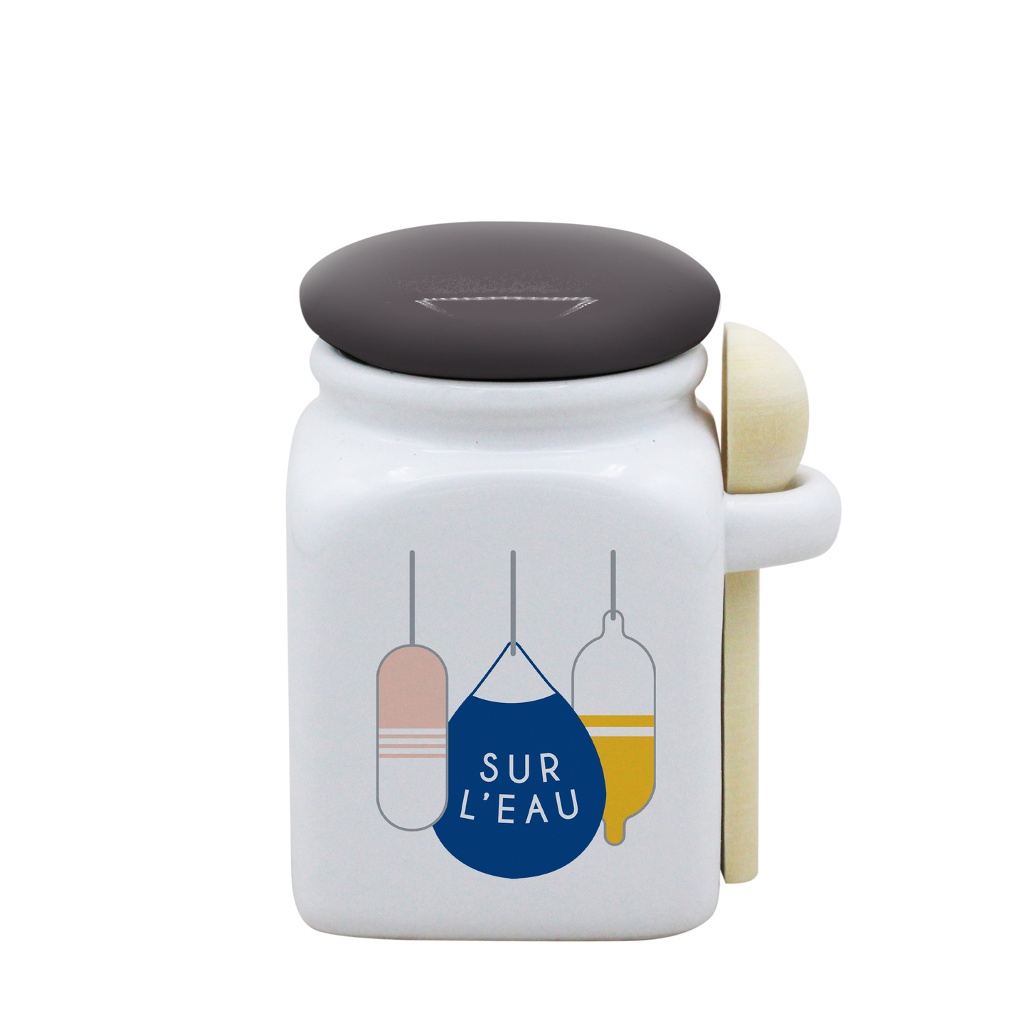 POT BLANC PM COUV. GRIS+CUIL. BOIS-BOUEE SUR L'EAU LA PETITE EMI