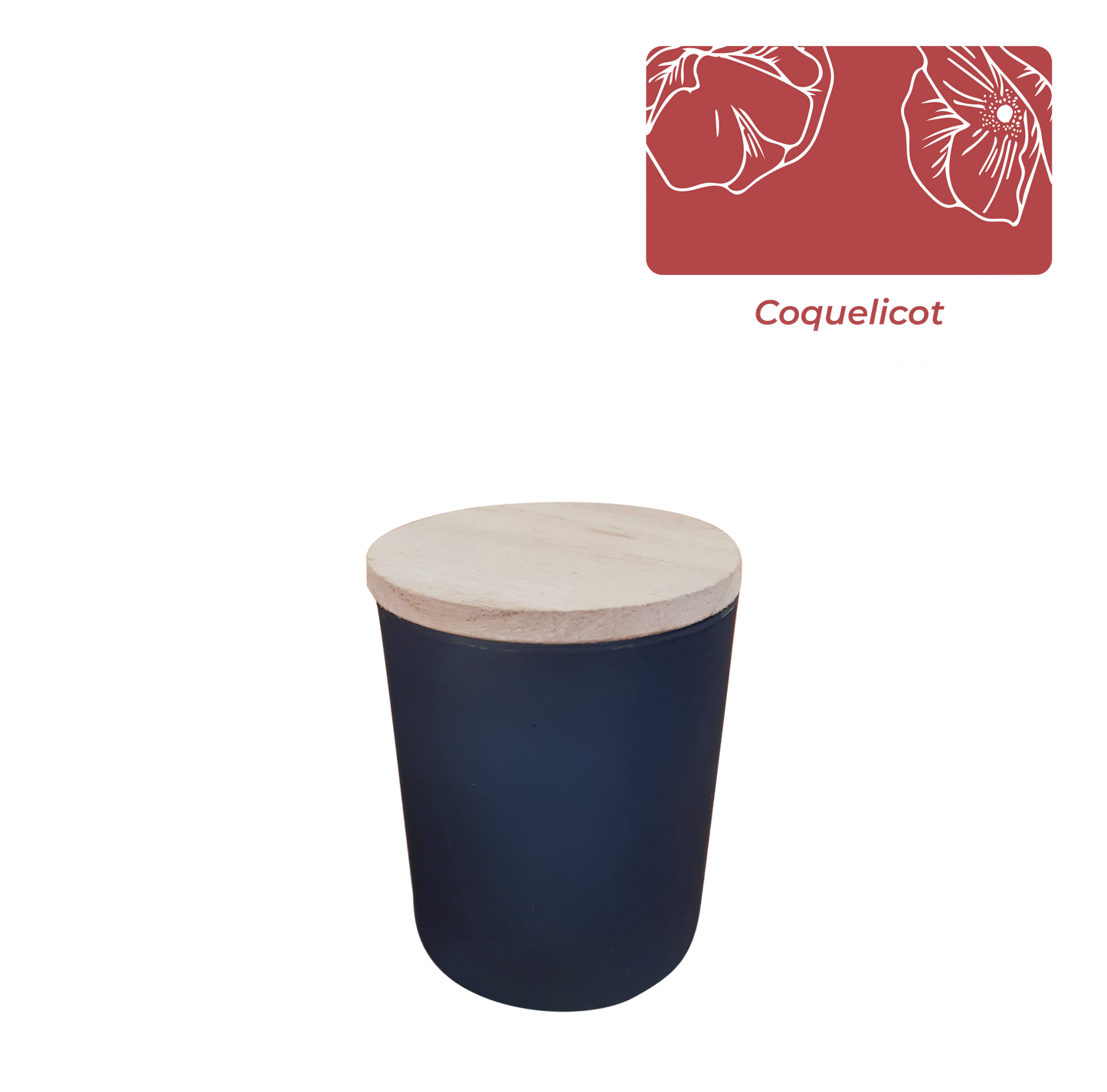 BOUGIE 60gr cire parfum Coquelicot