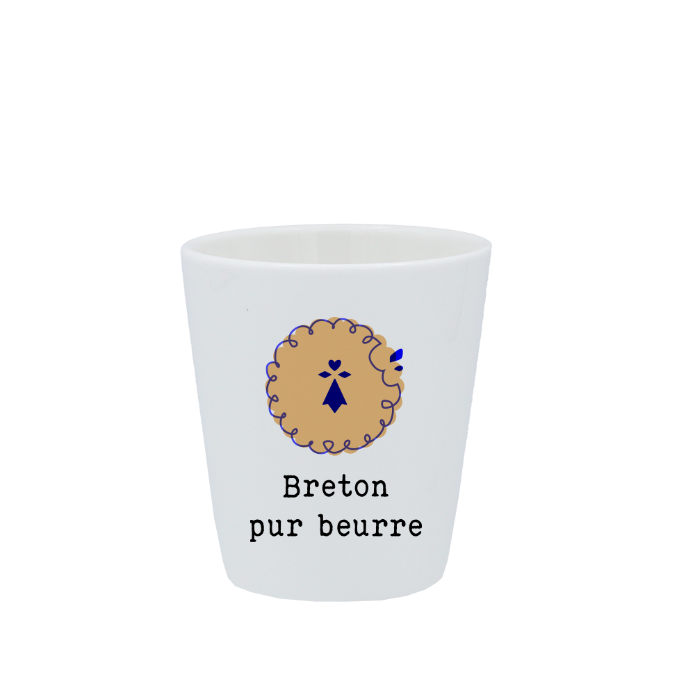 TASSE ESPRESSO BLANCHE S/ANSE - Breton Pur Beurre