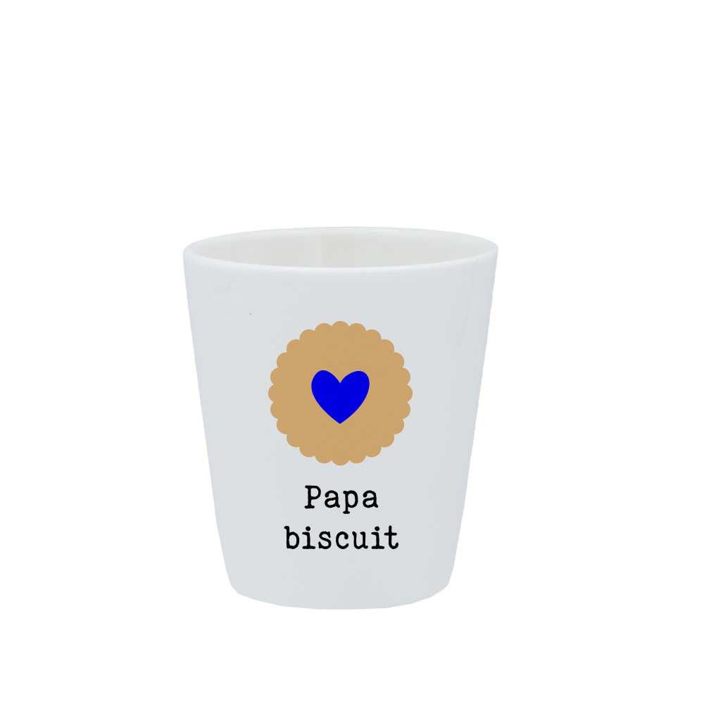 TASSE ESPRESSO BLANCHE S/ANSE - Papa Biscuit