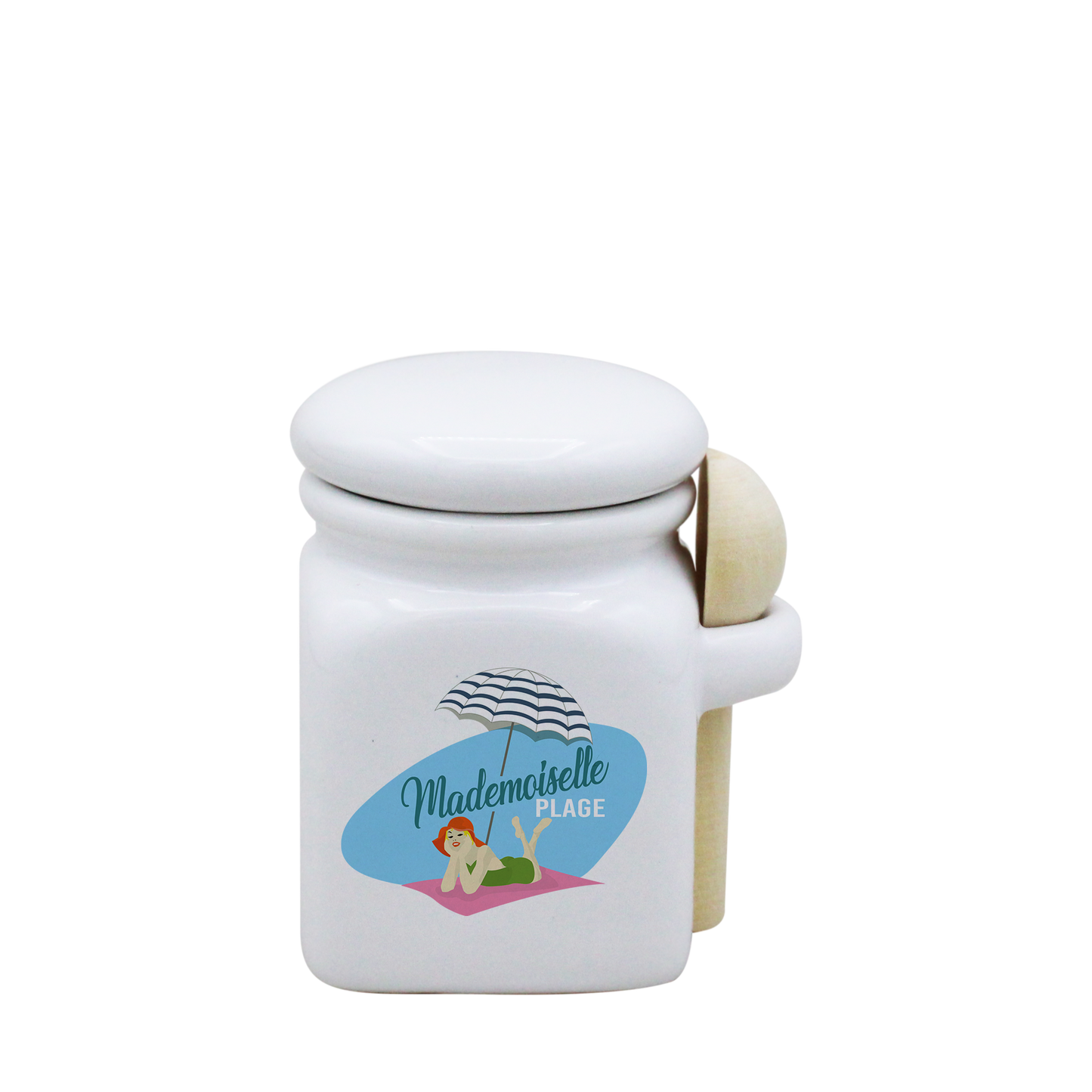 POT BLANC MINI COUV. BLANC+CUIL. BOIS-MAPLAV