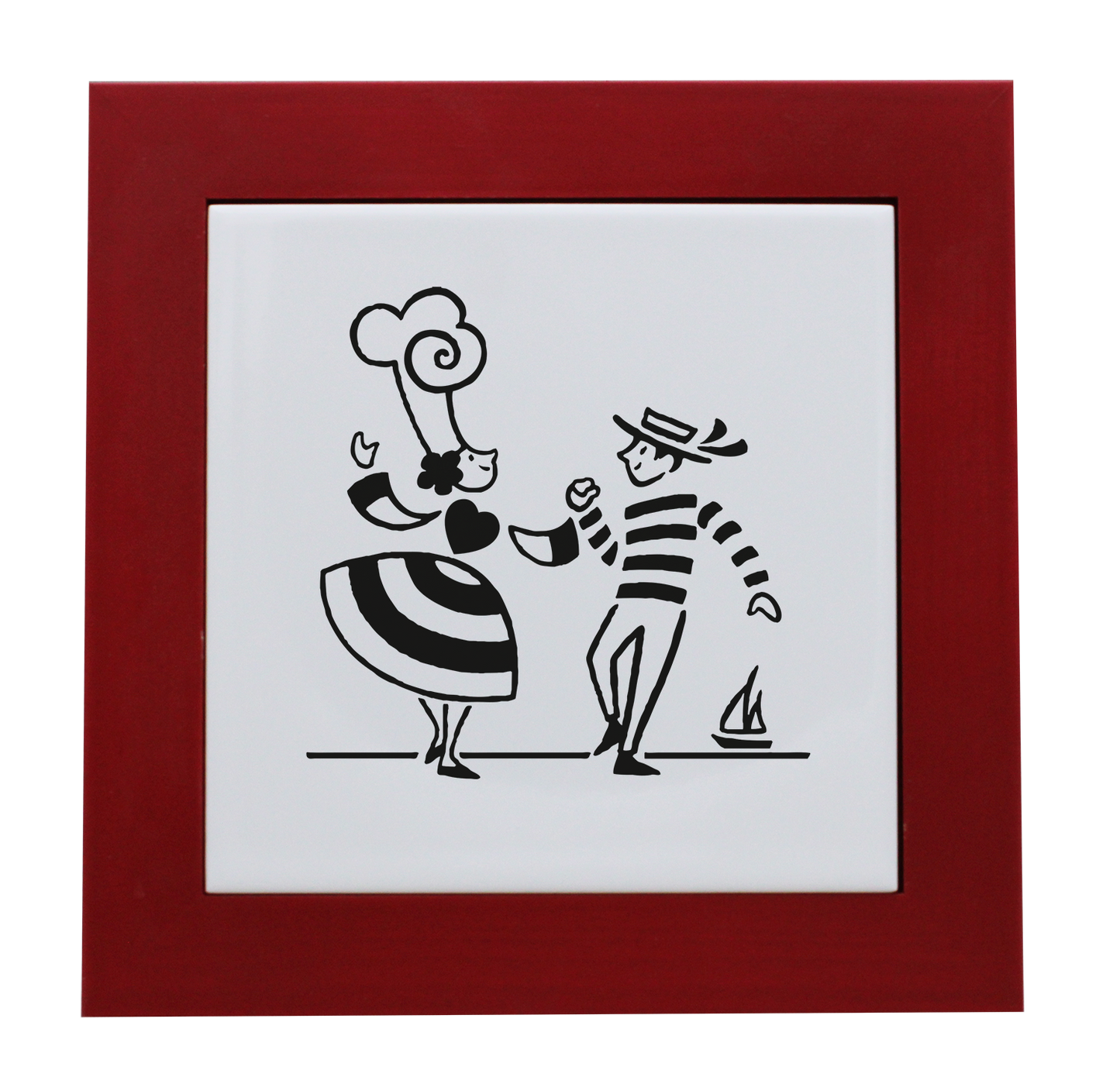 ENTOURAGE BOIS ROUGE-CARREAU FAIENCE 15x15 NU-LDANS