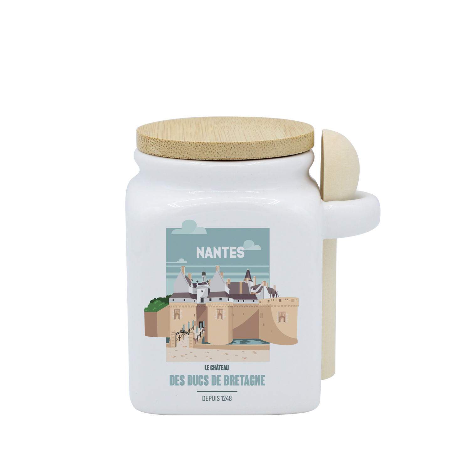 POT BLANC PM COUV. BAMBOO+CUIL. BOIS-NTECHATO