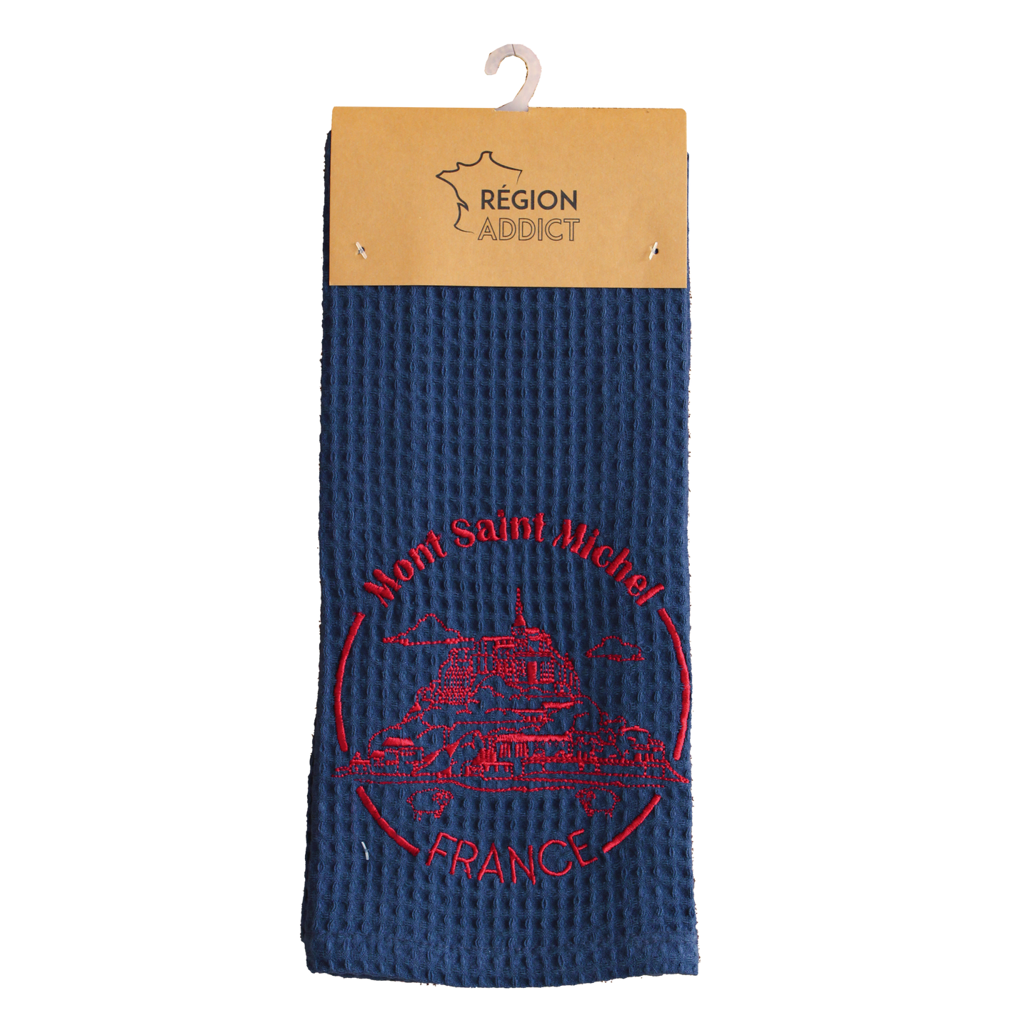 TORCHON NID D'ABEILLE MARINIERE MSM BLEU MARINE