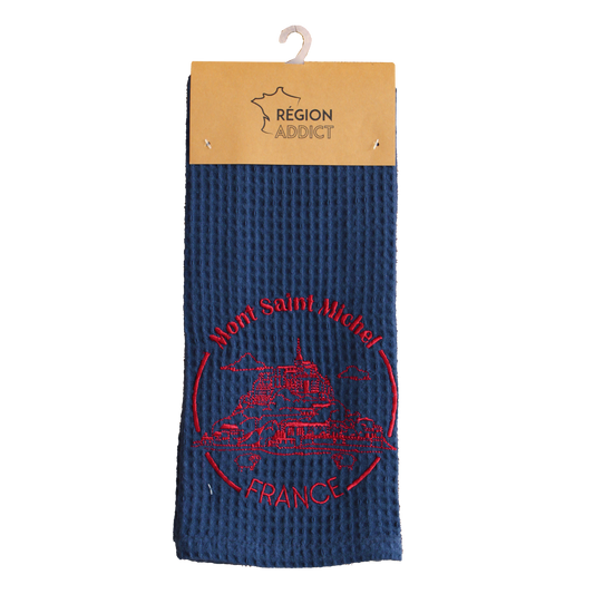 TORCHON NID D'ABEILLE MARINIERE MSM BLEU MARINE